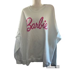 New Barbie XL Unisex Sweater Pullover Crewneck Sweatshirt Logo Lettering Mattel